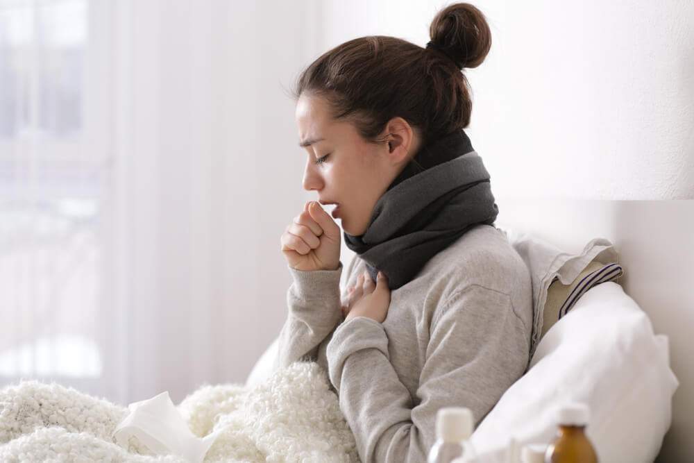A woman went down with coughing and other severe symptoms of respiratory diseases
